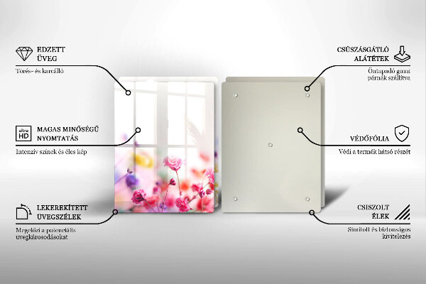 Zaščitna plošča za štedilnik Cvetlični travnik