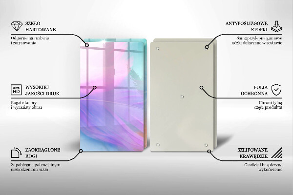 Zaščitna plošča za štedilnik Pastelno perje