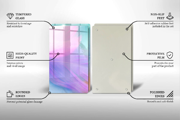 Zaščitna plošča za štedilnik Pastelno perje