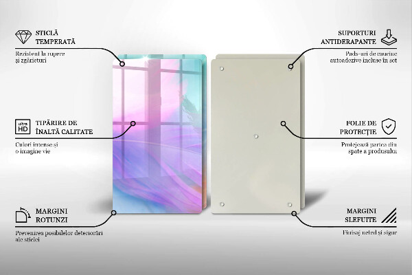 Zaščitna plošča za štedilnik Pastelno perje