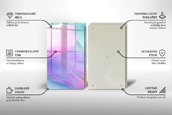 Zaščitna plošča za štedilnik Pastelno perje