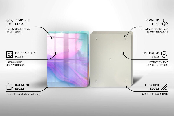 Zaščitna plošča za štedilnik Pastelno perje