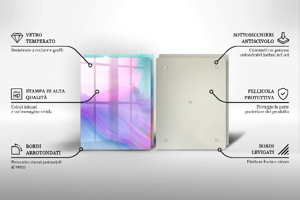 Zaščitna plošča za štedilnik Pastelno perje