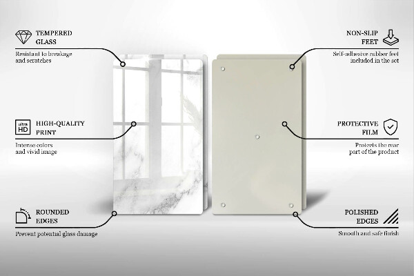 Zaščitna plošča za štedilnik Moderni marmor