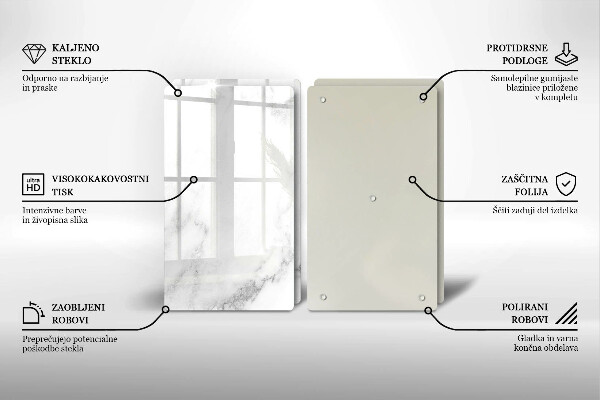Zaščitna plošča za štedilnik Moderni marmor