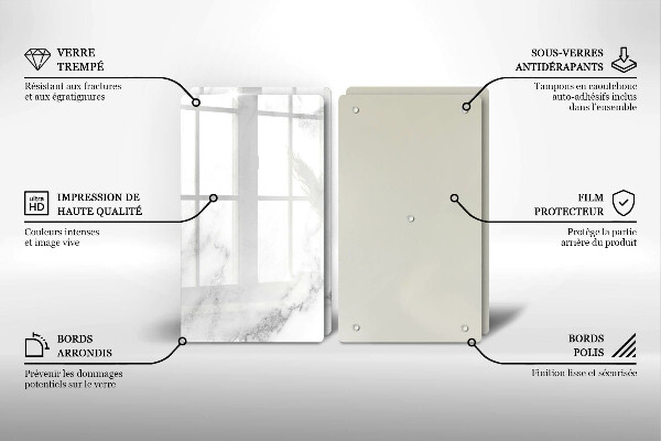 Zaščitna plošča za štedilnik Moderni marmor