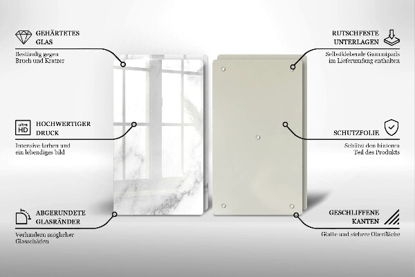Zaščitna plošča za štedilnik Moderni marmor