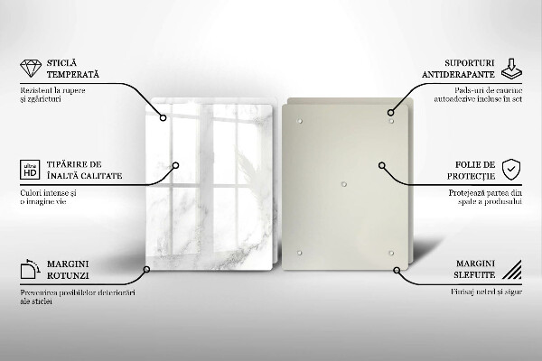 Zaščitna plošča za štedilnik Moderni marmor