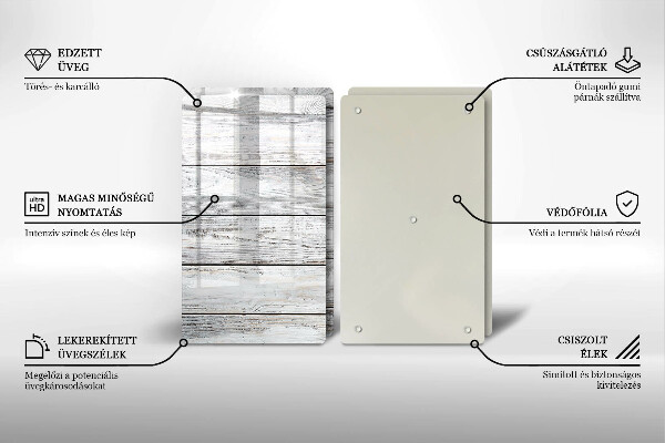 Zaščitna plošča za štedilnik Svetle lesene deske