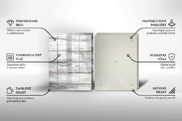 Zaščitna plošča za štedilnik Svetle lesene deske