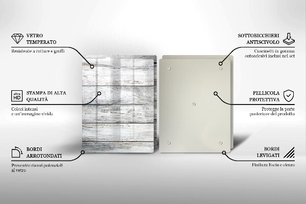 Zaščitna plošča za štedilnik Svetle lesene deske
