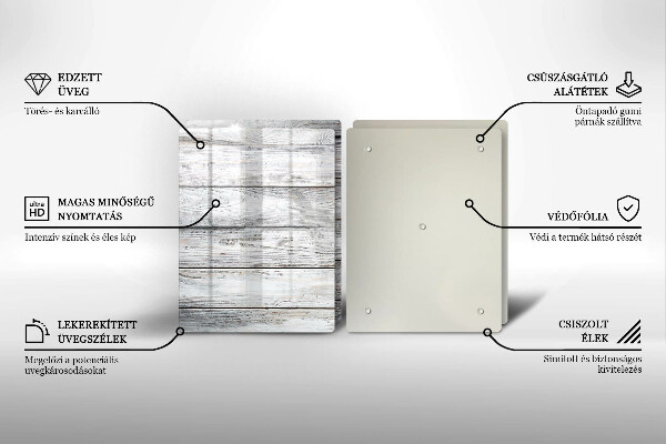 Zaščitna plošča za štedilnik Svetle lesene deske