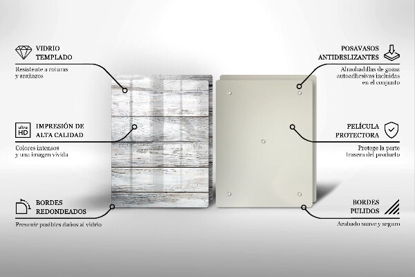 Zaščitna plošča za štedilnik Svetle lesene deske