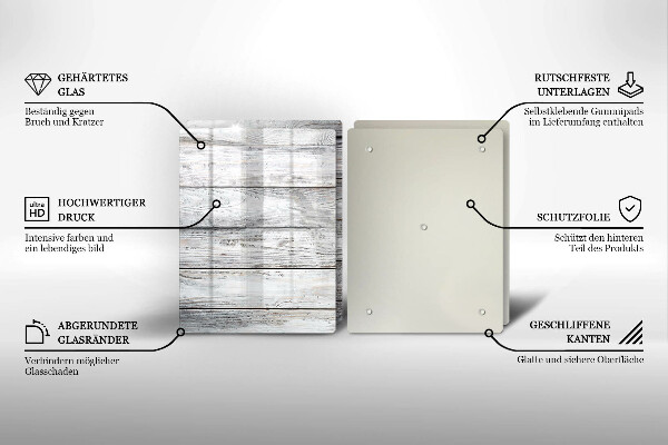 Zaščitna plošča za štedilnik Svetle lesene deske
