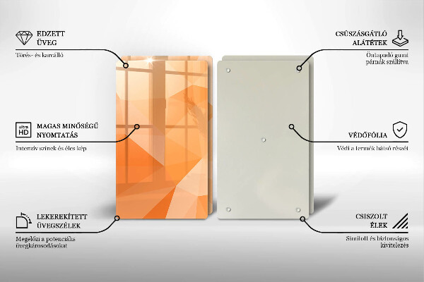 Zaščitna plošča za štedilnik Geometrijsko ozadje