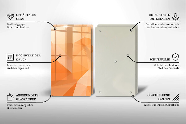 Zaščitna plošča za štedilnik Geometrijsko ozadje