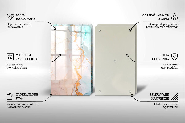 Zaščitna plošča za štedilnik Marmorna abstrakcija