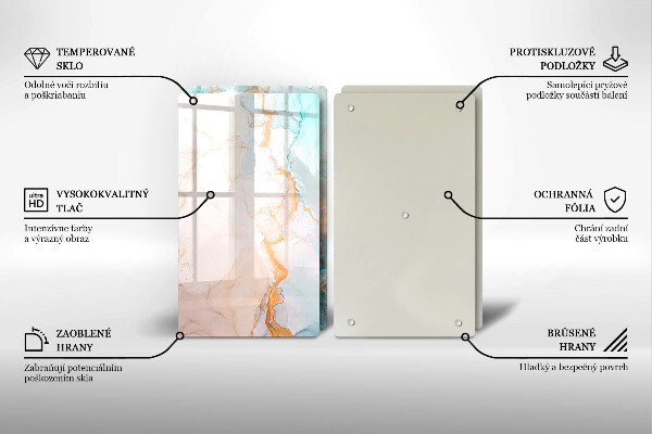 Zaščitna plošča za štedilnik Marmorna abstrakcija
