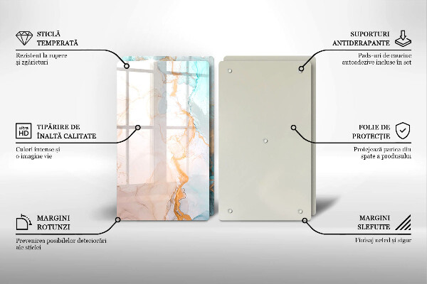 Zaščitna plošča za štedilnik Marmorna abstrakcija