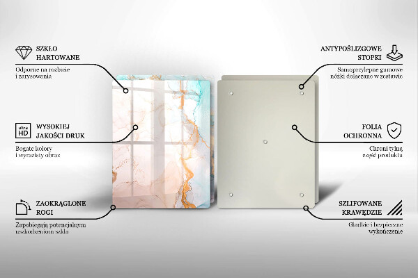 Zaščitna plošča za štedilnik Marmorna abstrakcija