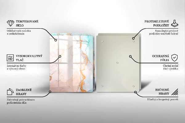 Zaščitna plošča za štedilnik Marmorna abstrakcija