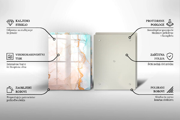 Zaščitna plošča za štedilnik Marmorna abstrakcija