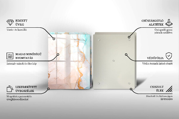 Zaščitna plošča za štedilnik Marmorna abstrakcija