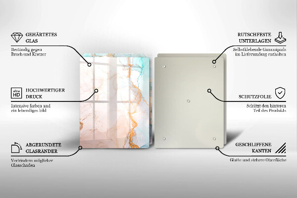 Zaščitna plošča za štedilnik Marmorna abstrakcija