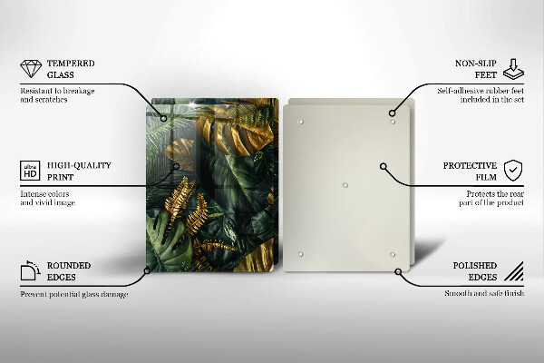 Zaščitna plošča za štedilnik Zlati listi monstere