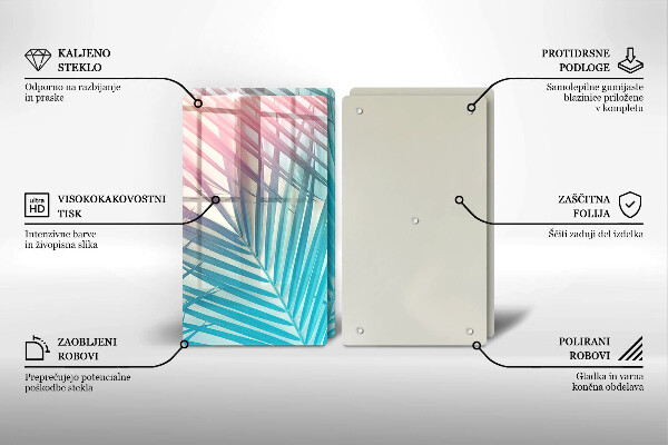 Zaščitna plošča za štedilnik Pastelni listi