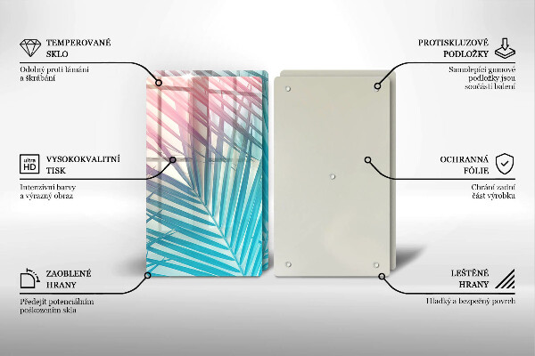 Zaščitna plošča za štedilnik Pastelni listi