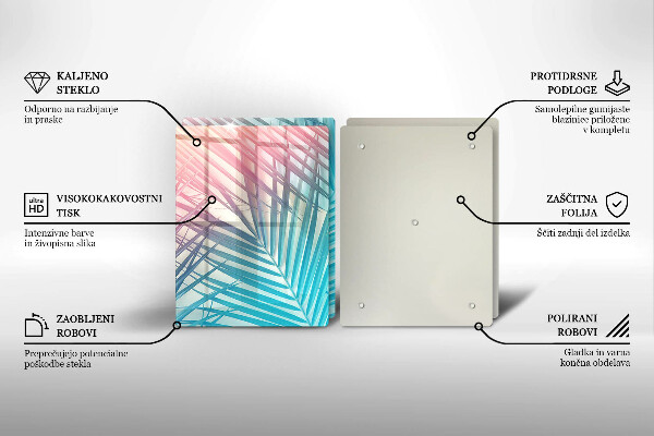 Zaščitna plošča za štedilnik Pastelni listi