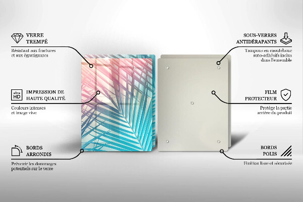 Zaščitna plošča za štedilnik Pastelni listi