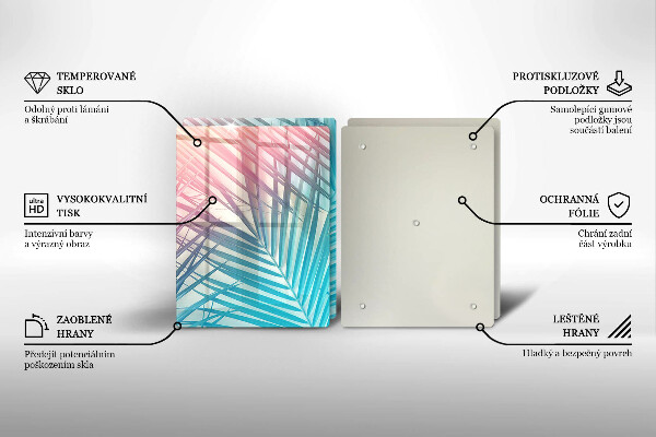 Zaščitna plošča za štedilnik Pastelni listi