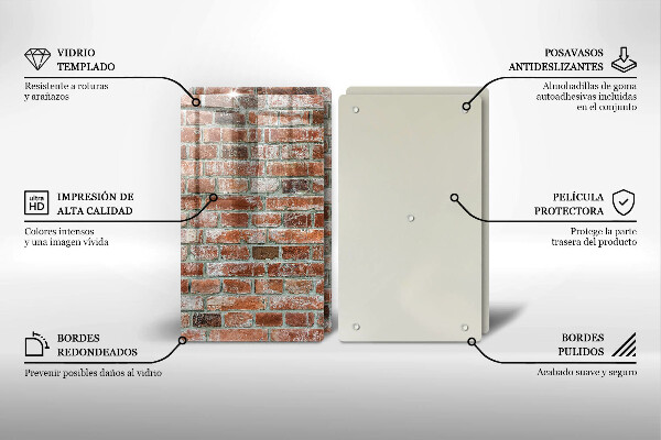 Zaščitna plošča za štedilnik Stara opečna stena
