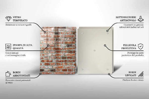 Zaščitna plošča za štedilnik Stara opečna stena