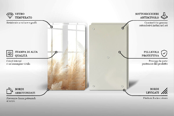 Zaščitna plošča za štedilnik Pampaška trava