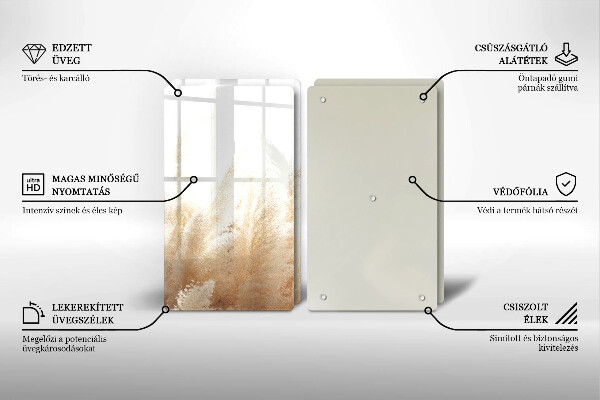 Zaščitna plošča za štedilnik Pampaška trava