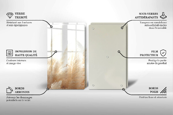 Zaščitna plošča za štedilnik Pampaška trava