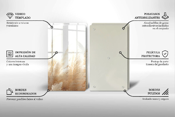 Zaščitna plošča za štedilnik Pampaška trava