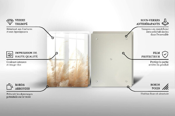 Zaščitna plošča za štedilnik Pampaška trava