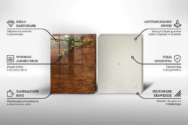 Zaščitna plošča za štedilnik Lesene deske in listi