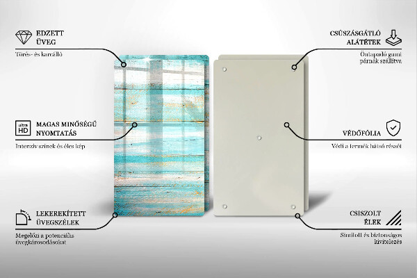 Zaščitna plošča za štedilnik Vintage lesene plošče