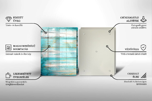 Zaščitna plošča za štedilnik Vintage lesene plošče