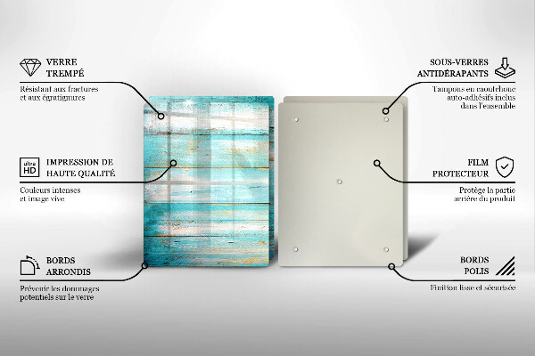 Zaščitna plošča za štedilnik Vintage lesene plošče