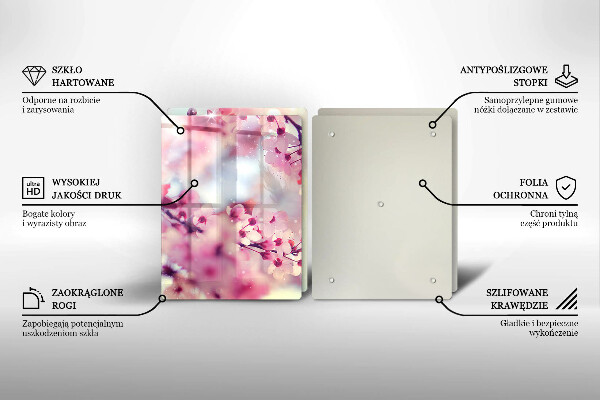 Zaščitna plošča za štedilnik Narava jablanovih cvetov