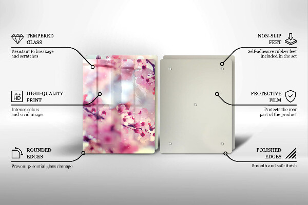 Zaščitna plošča za štedilnik Narava jablanovih cvetov