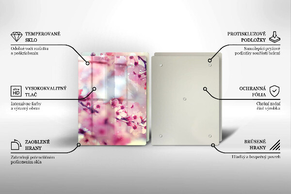 Zaščitna plošča za štedilnik Narava jablanovih cvetov
