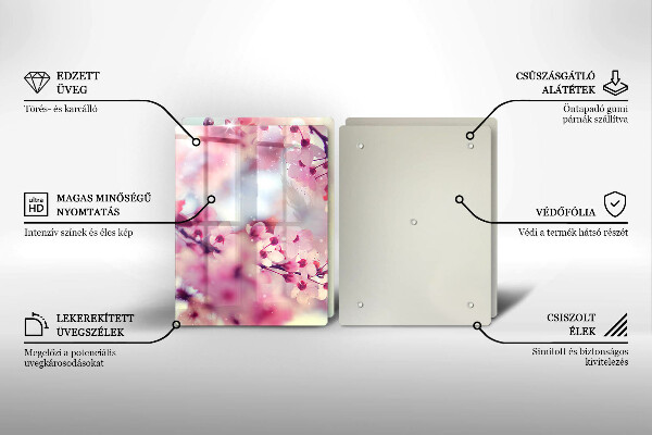 Zaščitna plošča za štedilnik Narava jablanovih cvetov
