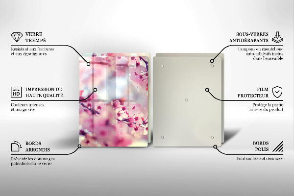 Zaščitna plošča za štedilnik Narava jablanovih cvetov